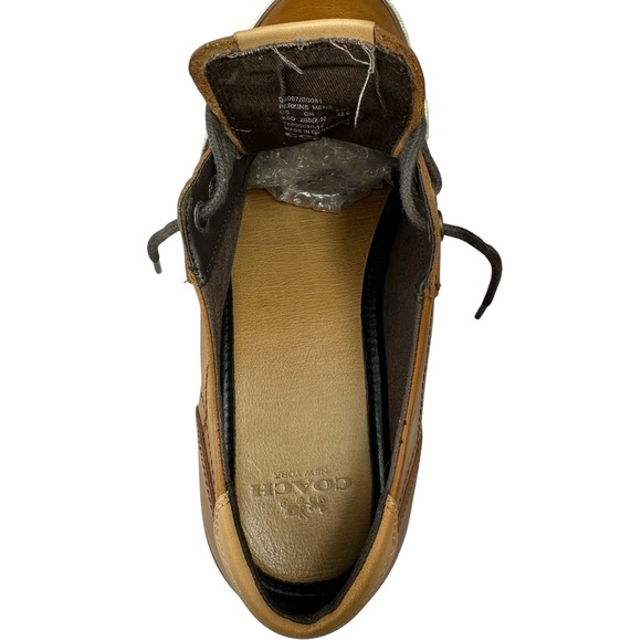 Coach Perkins Mens Leather Sneakers Saddle Brown Size 9.5 - Picture 14 of 16